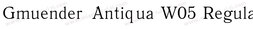 Gmuender Antiqua W05 Regular字体转换